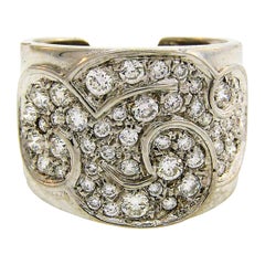 Vintage Marina B Ring Diamond 18k Gold Band Estate Jewelry
