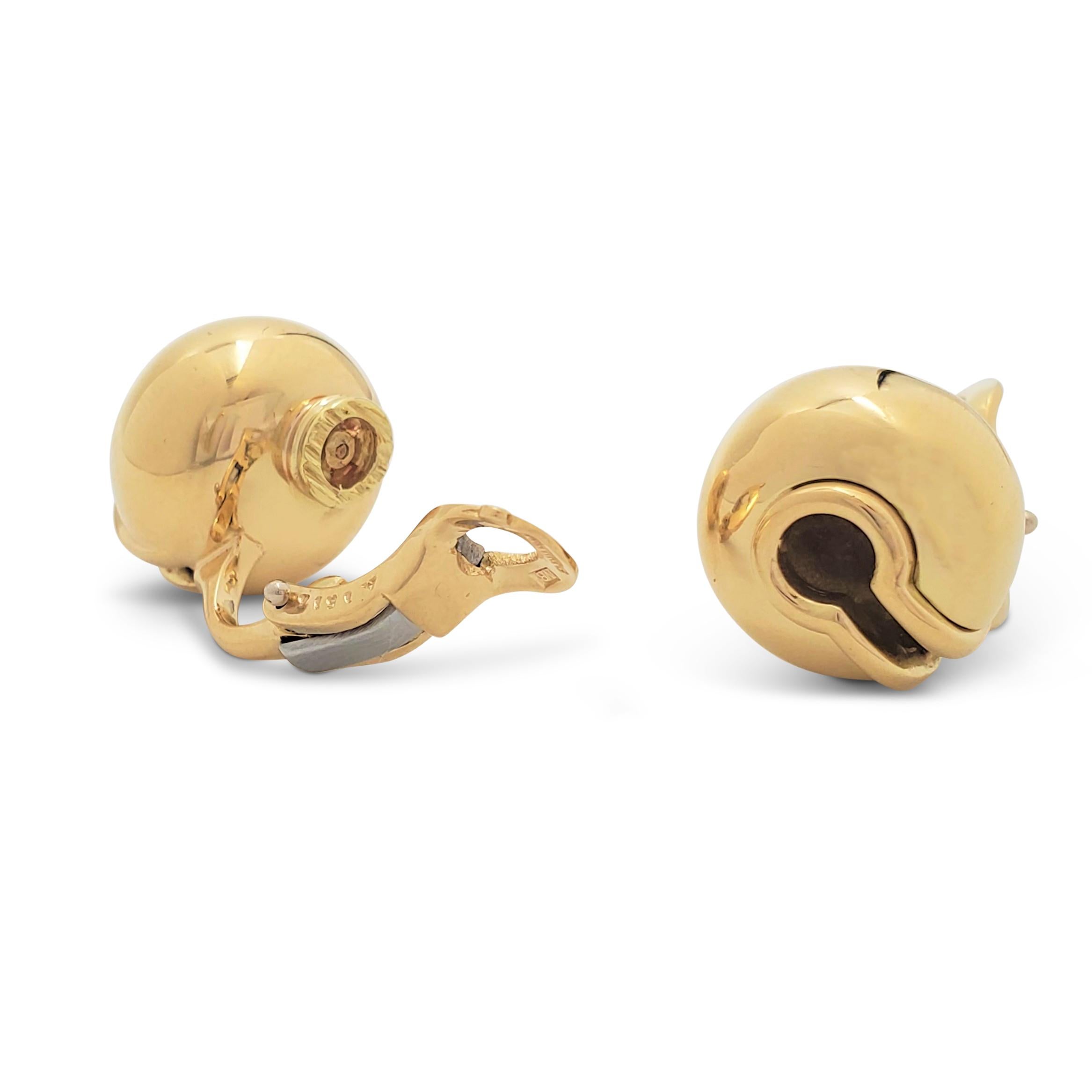Women's Vintage Marina B. Yellow Gold 'Campanelle' Earrings