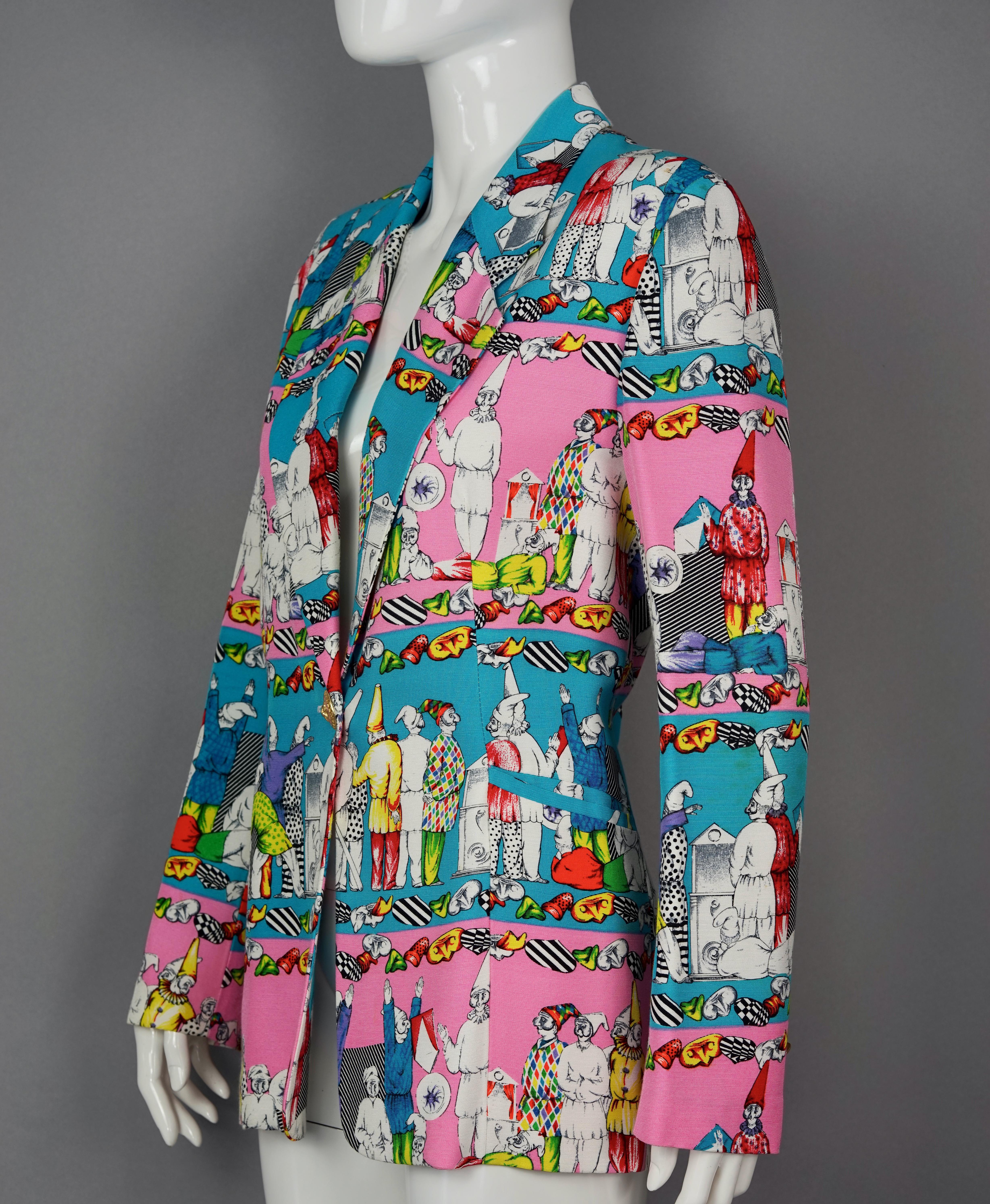 Marina Sitbon pour kamosho París Vintage Barroco impresión chaqueta M 44 RRP £ 499