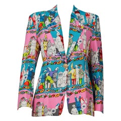 Vintage MARINA SITBON for KAMOSHO Paris Gnome Print Novelty Jacket