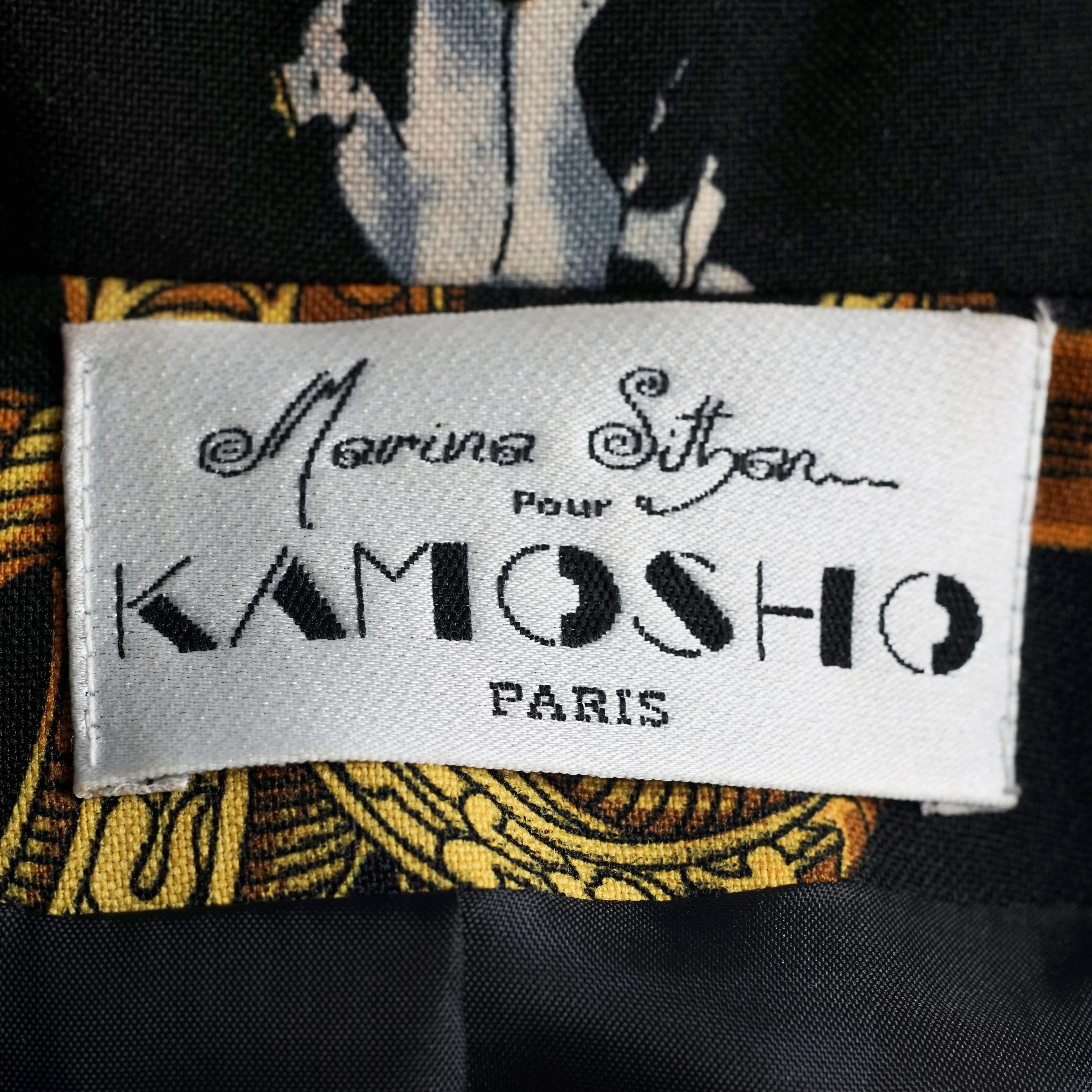 MARINA SITBON KAMOSHO Paris „Traite des Armes“ Feine Neuheitsjacke im Angebot 8