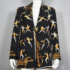 Vintage MARINA SITBON KAMOSHO Paris "Traite des Armes" Fencing Novelty Jacket