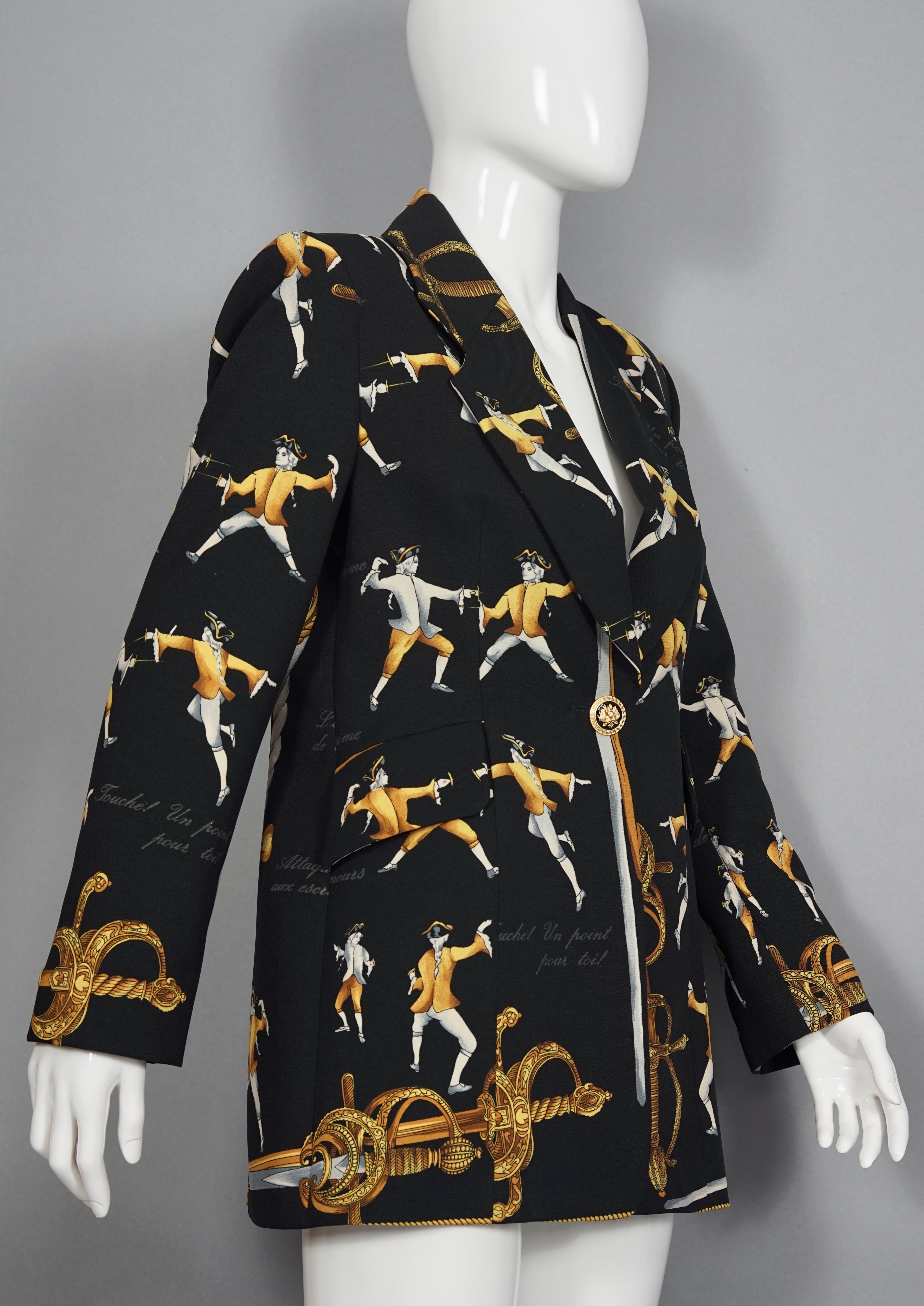 MARINA SITBON KAMOSHO Paris „Traite des Armes“ Feine Neuheitsjacke im Zustand „Hervorragend“ im Angebot in Kingersheim, Alsace