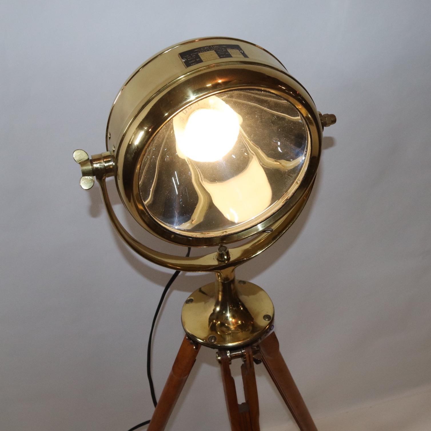 Brass Vintage Marine Spotlight