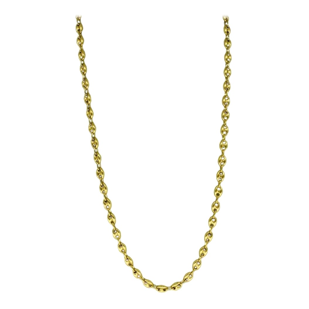 Vintage Mariner Puff Link 18k Gold Chain