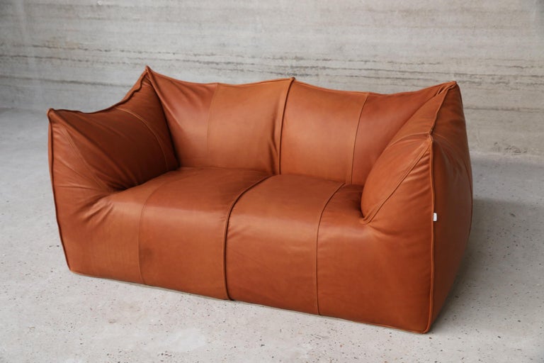Vintage Mario Bellini bambole loveseat for B&B, Italia, 1970 cognac leather.
Foam in very good condition, reupholstered in our full grain signature leather, biologically colored. Stunning condition
Dimensions: L 167, D 89, H 73, SH 40 cm.
We