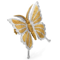 Vintage Mario Buccellati 18K Gold Rare Butterfly Pin Brooch