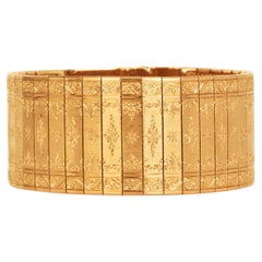 Vintage Mario Buccellati 18K Gold Filigree Wide Wrap Bracelet