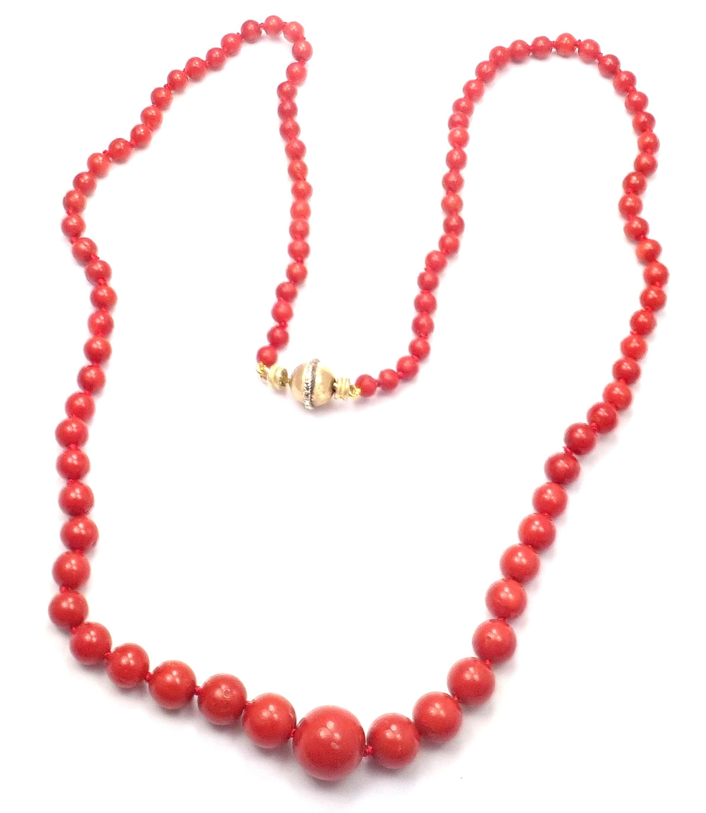 red coral necklace vintage