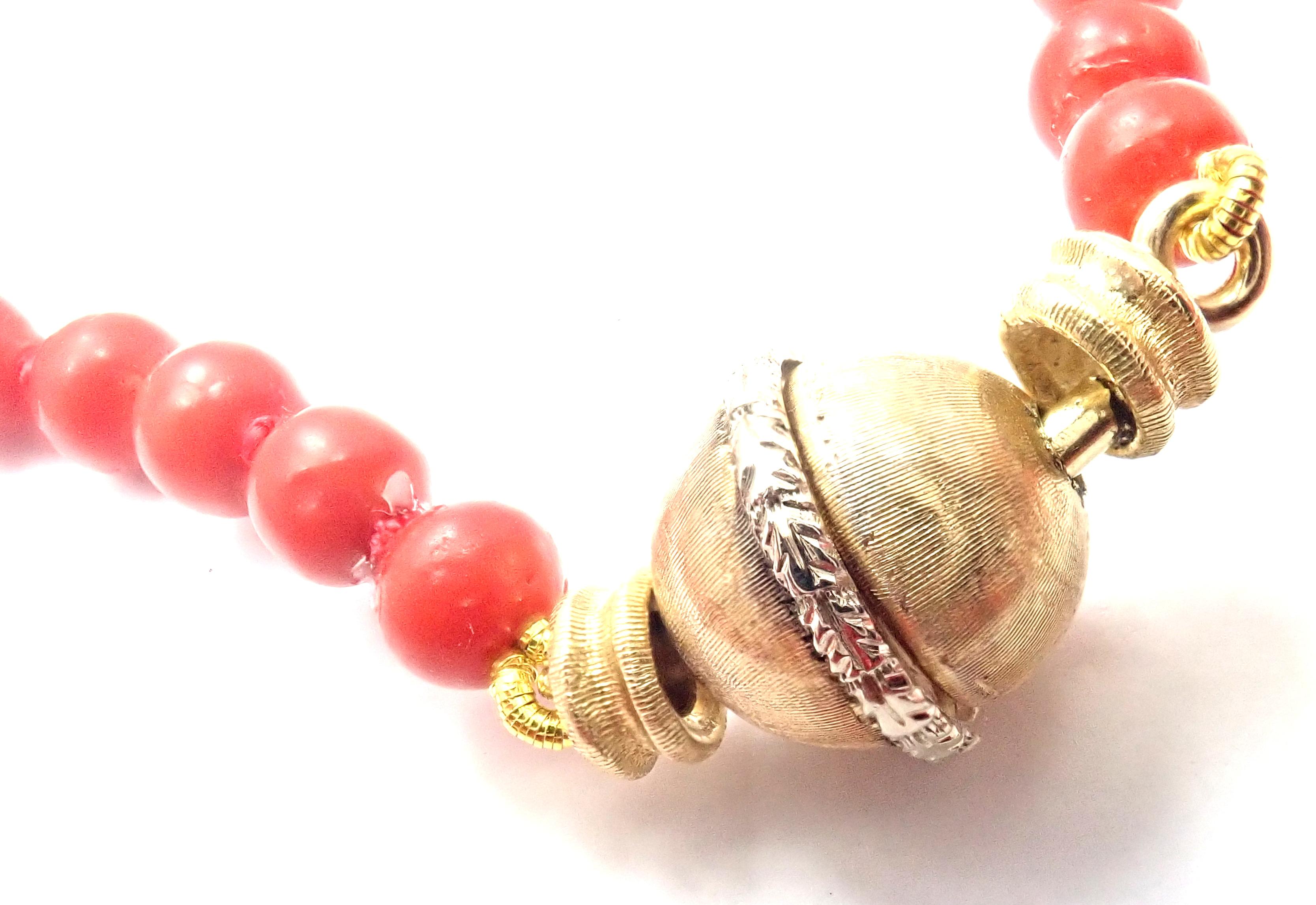 red coral beaded necklace
