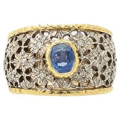 Vintage Mario Buccellati Sapphire And Diamond Ring