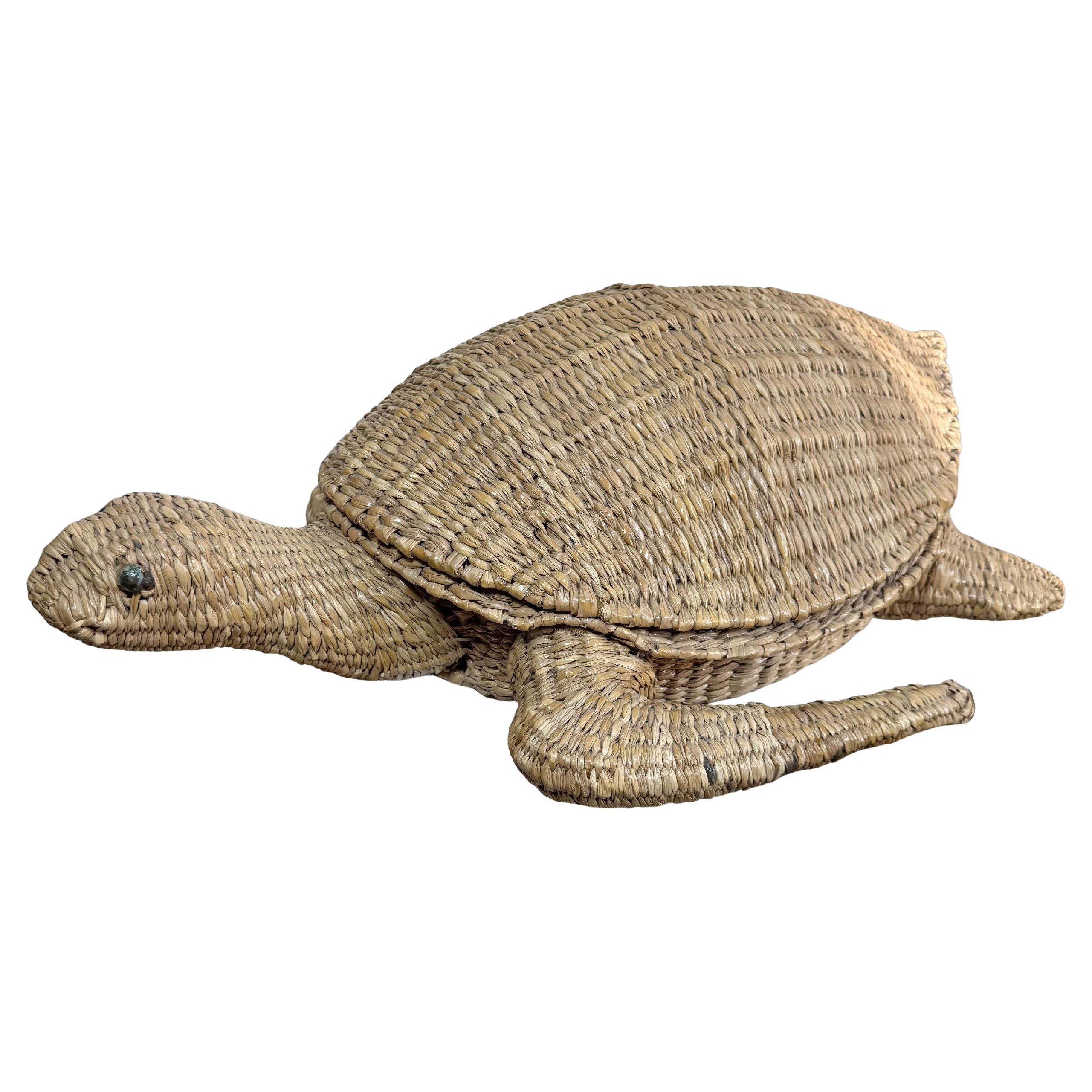 Vintage Mario Lopez Torres Turtle Basket