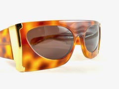 Vintage Mario Valentino Tortoise Theatrical  1980's Sunglasses Made In Italy