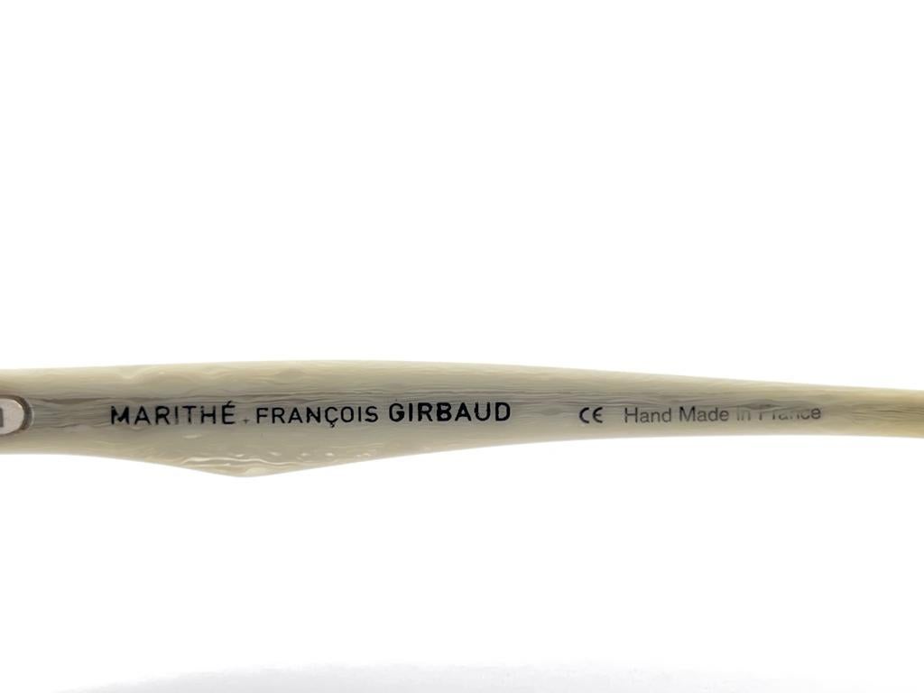 Vintage Marithe Francois Girbaud Oval Green Lenses 1980's Sunglasses France 5