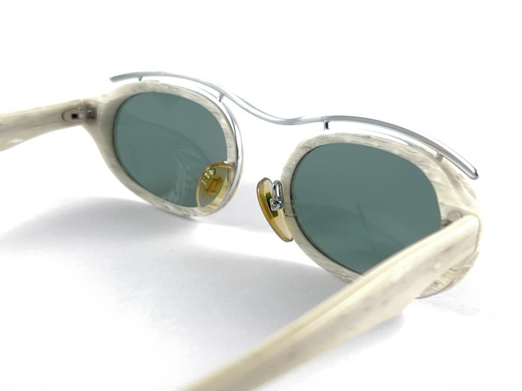 Vintage Marithe Francois Girbaud Oval Green Lenses 1980's Sunglasses France 7