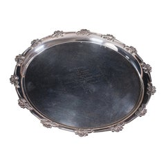 Salverino commemorativo marittimo d'epoca, vassoio da esposizione, inciso, Marina Mercantile