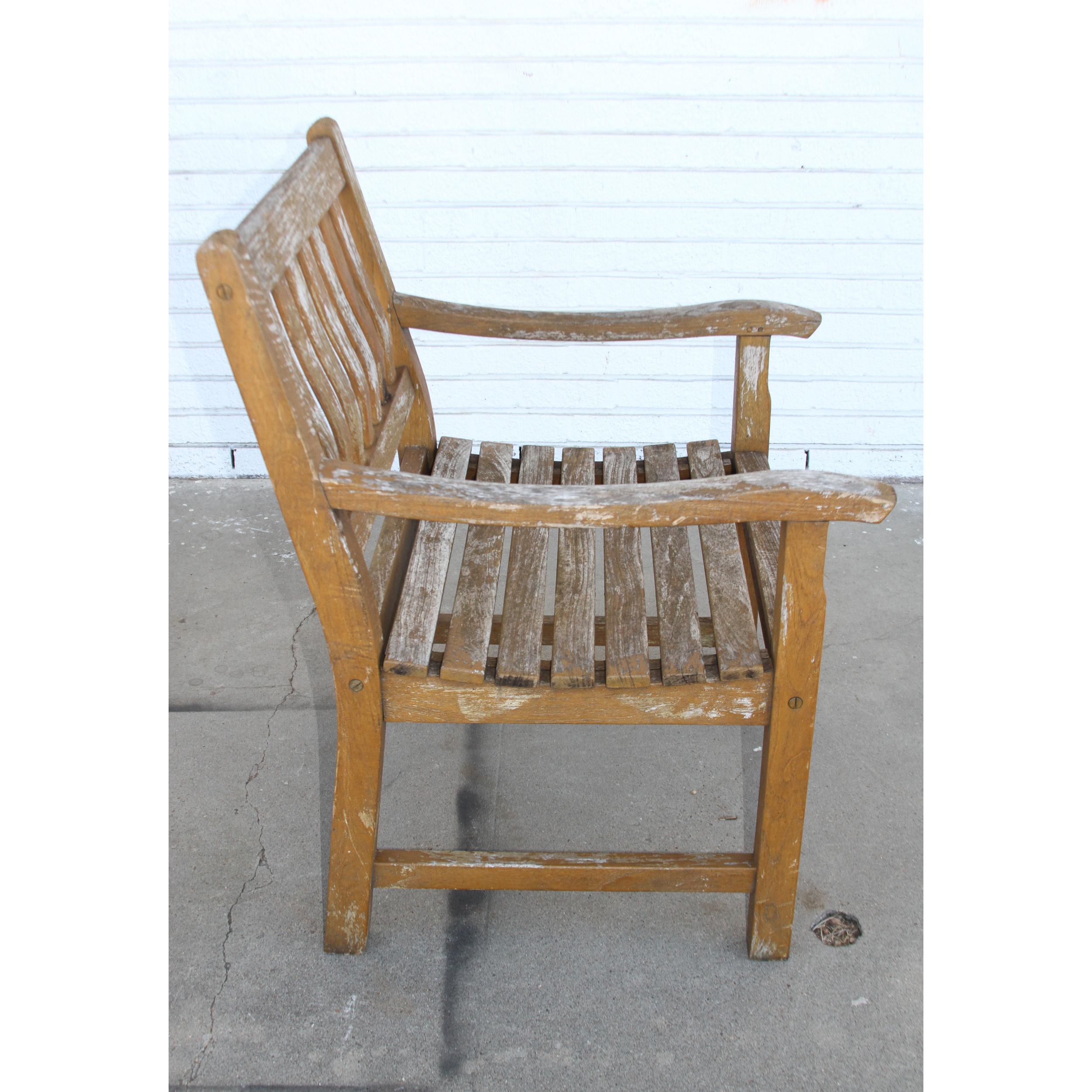 American Vintage Maritime Heritage Bench Chair  For Sale