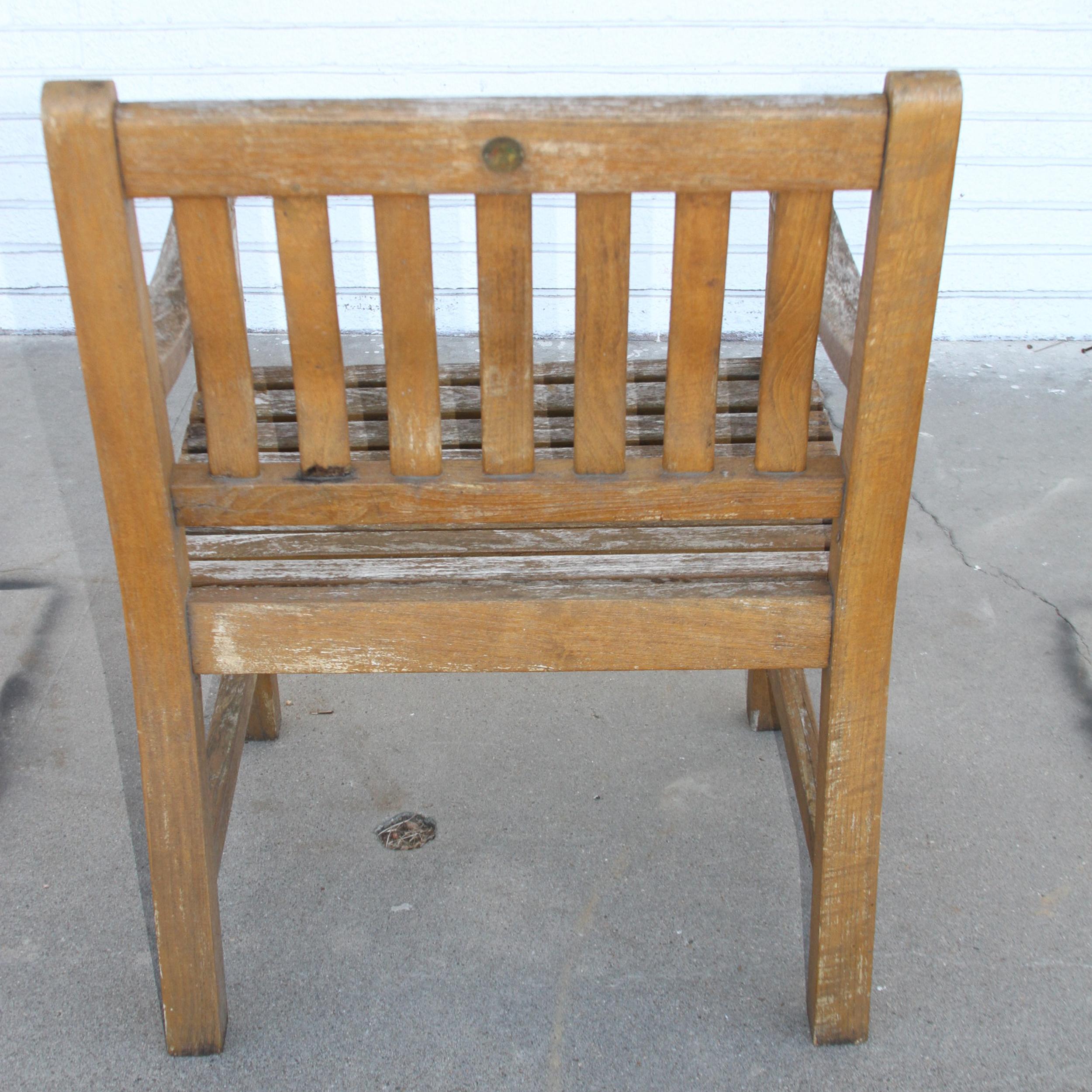 Contemporary Vintage Maritime Heritage Bench Chair  For Sale