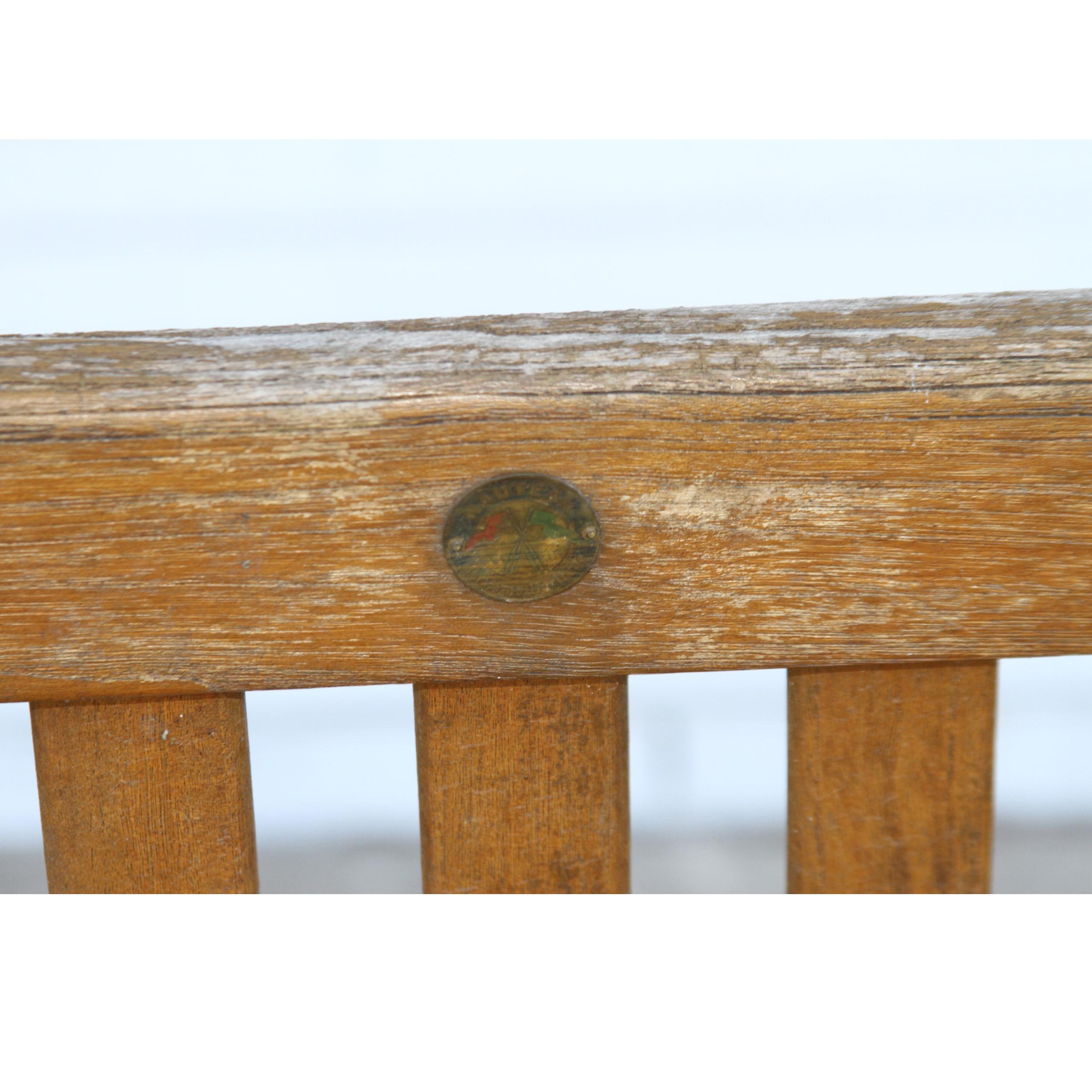 Wood Vintage Maritime Heritage Bench Chair  For Sale