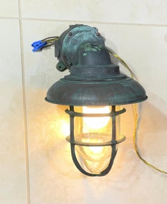 Vintage Maritime Solid Copper & Brass Sconces Size 14” high x 9” wide x 10” deep
