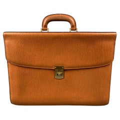 Vintage MARK CROSS Tan Leather Brass Briefcase Bag