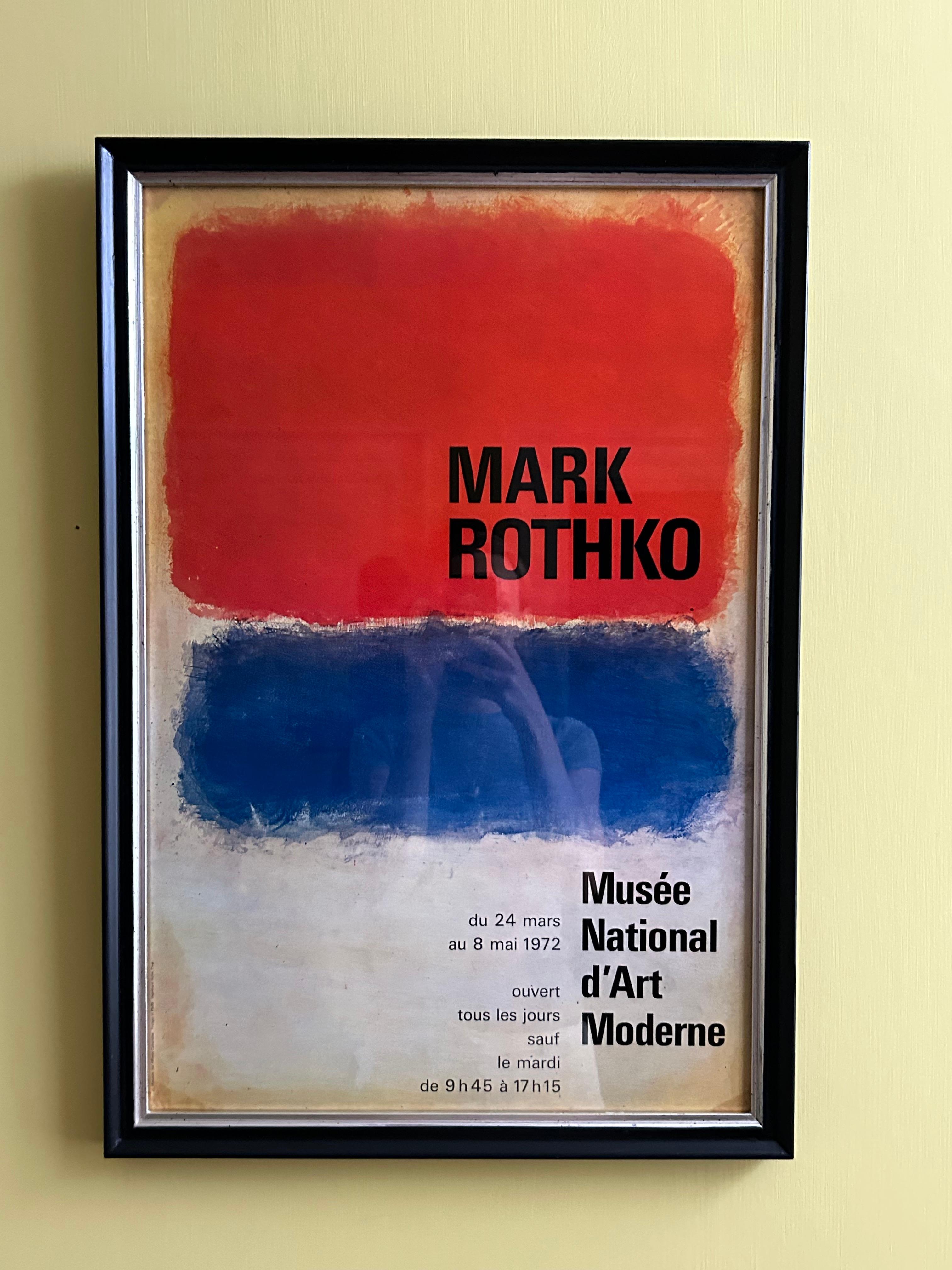 Vintage Mark Rothko Musée National d’Art Moderne Exhibition Poster, France, 1972 In Good Condition In Copenhagen K, DK