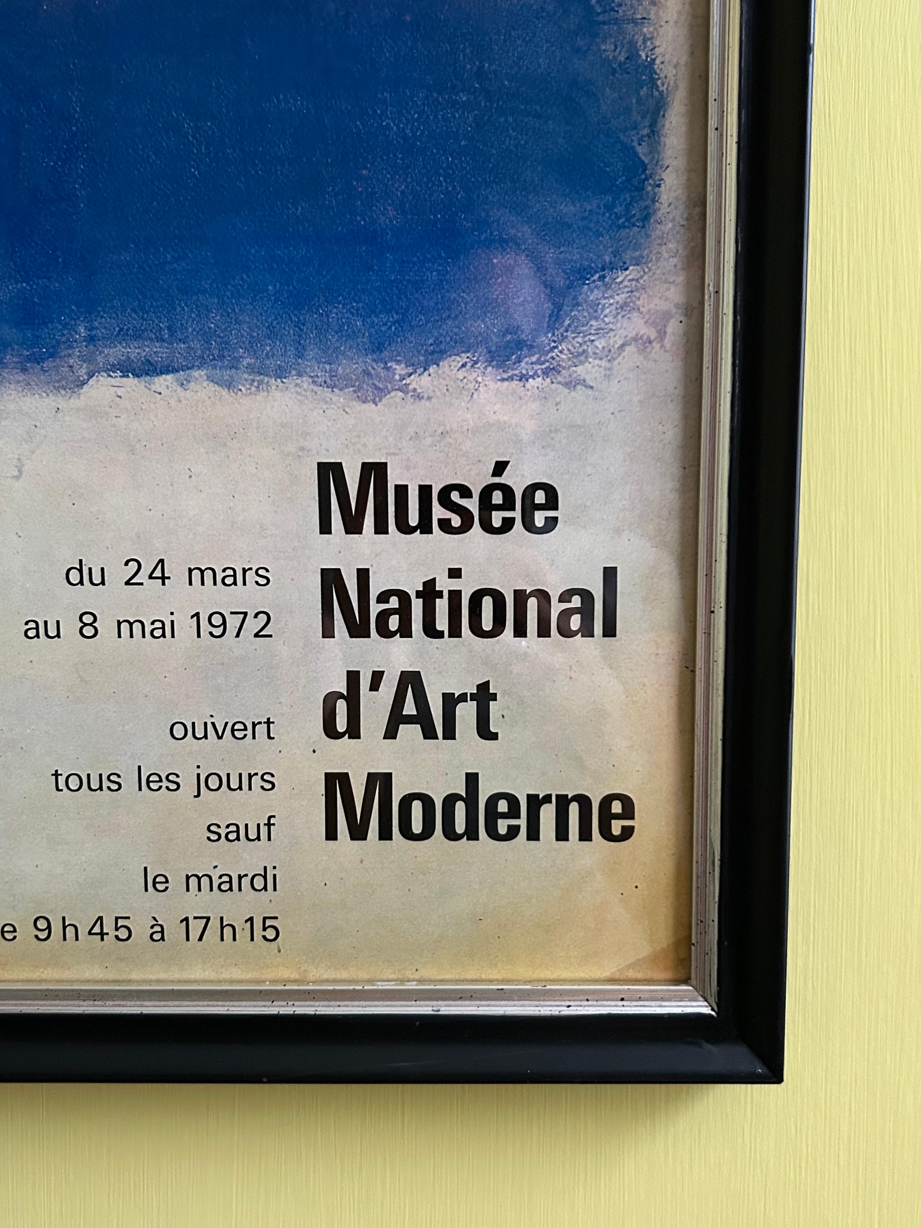 Late 20th Century Vintage Mark Rothko Musée National d’Art Moderne Exhibition Poster, France, 1972