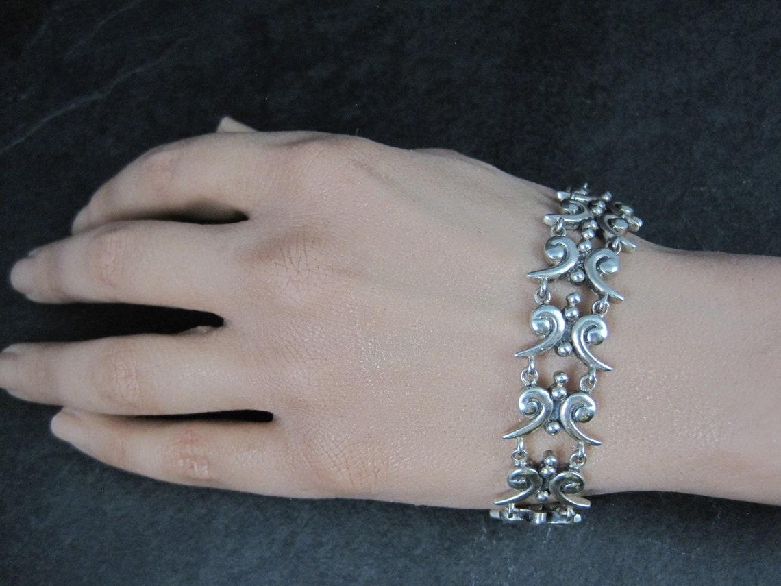 Vintage Mark Wasserman Samara Bracelet Sterling Silver 7 Inches For Sale 4