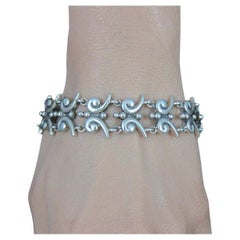 Vintage Mark Wasserman Samara Pulsera Plata de Ley 7 Pulgadas