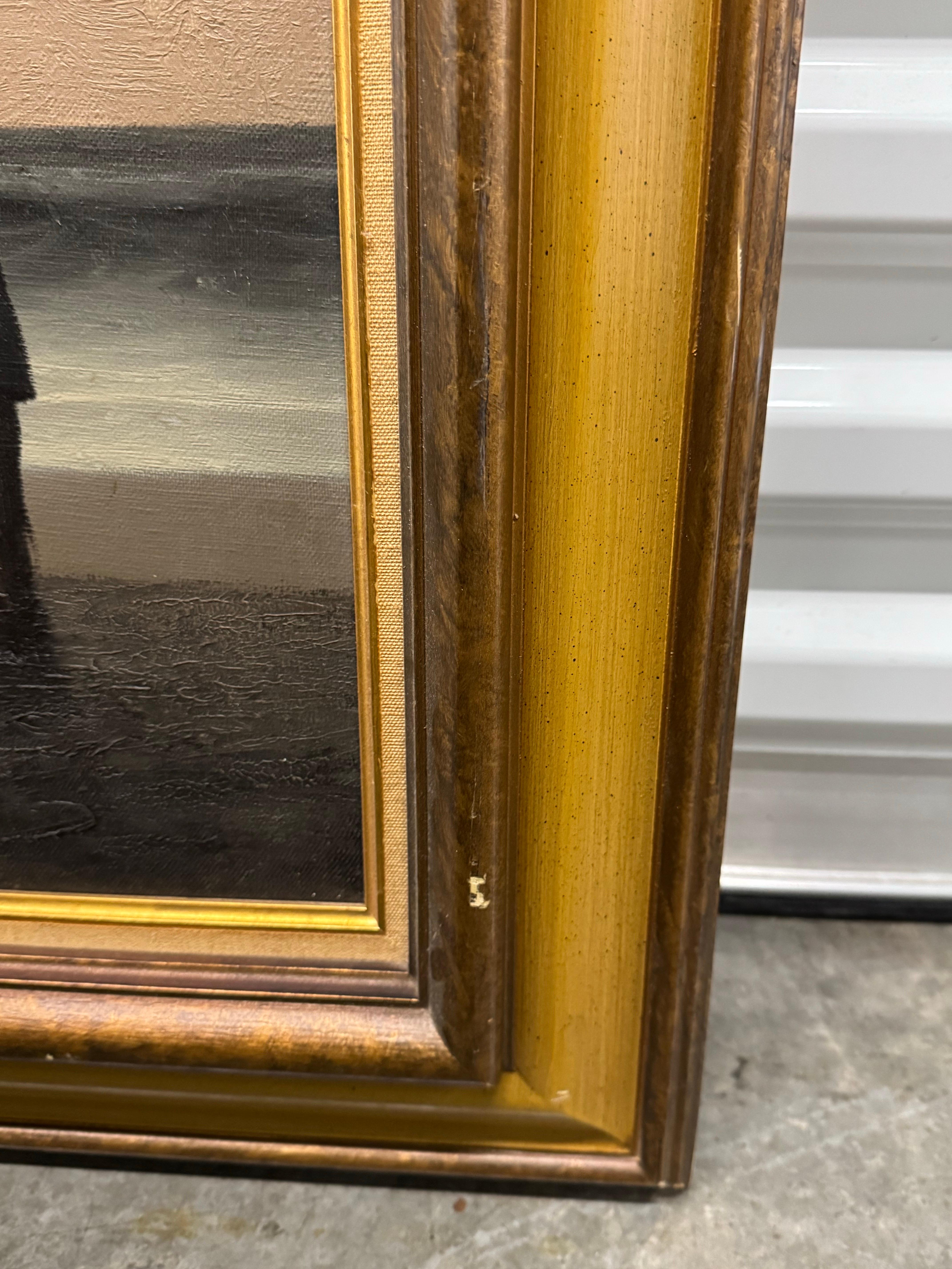 Vintage Marl Martens Maritime Scene, Seascape Oil Painting For Sale 2
