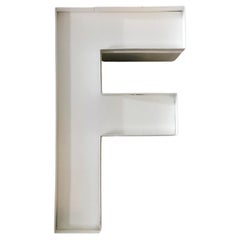 Vintage Marquee Box Letter F - Metal channel letter - Advertisement