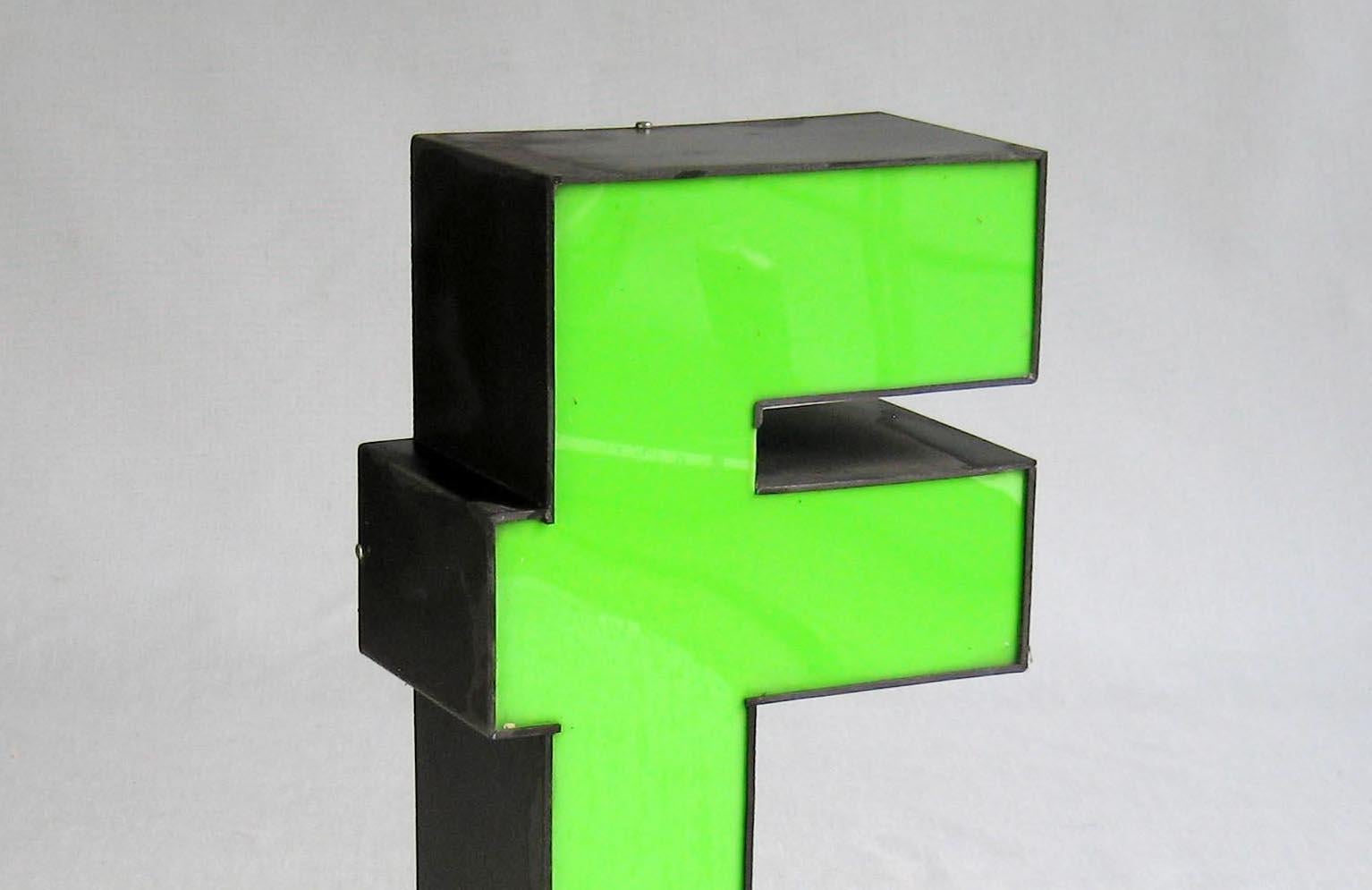 Marquee Neon Box Buchstabe E -Art Deco- Neon Kanal Buchstabe - Werbung (Französisch) im Angebot