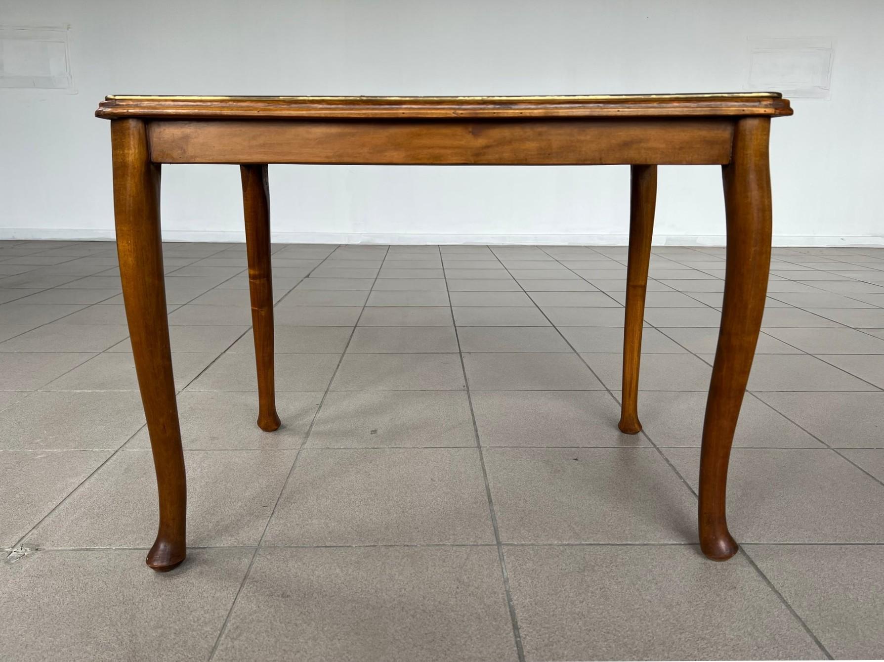 French Vintage Marquetry Coffee Side Table For Sale