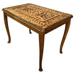 Vintage Marquetry Coffee Side Table