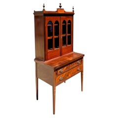 Vintage Marquetry Secretary Desk