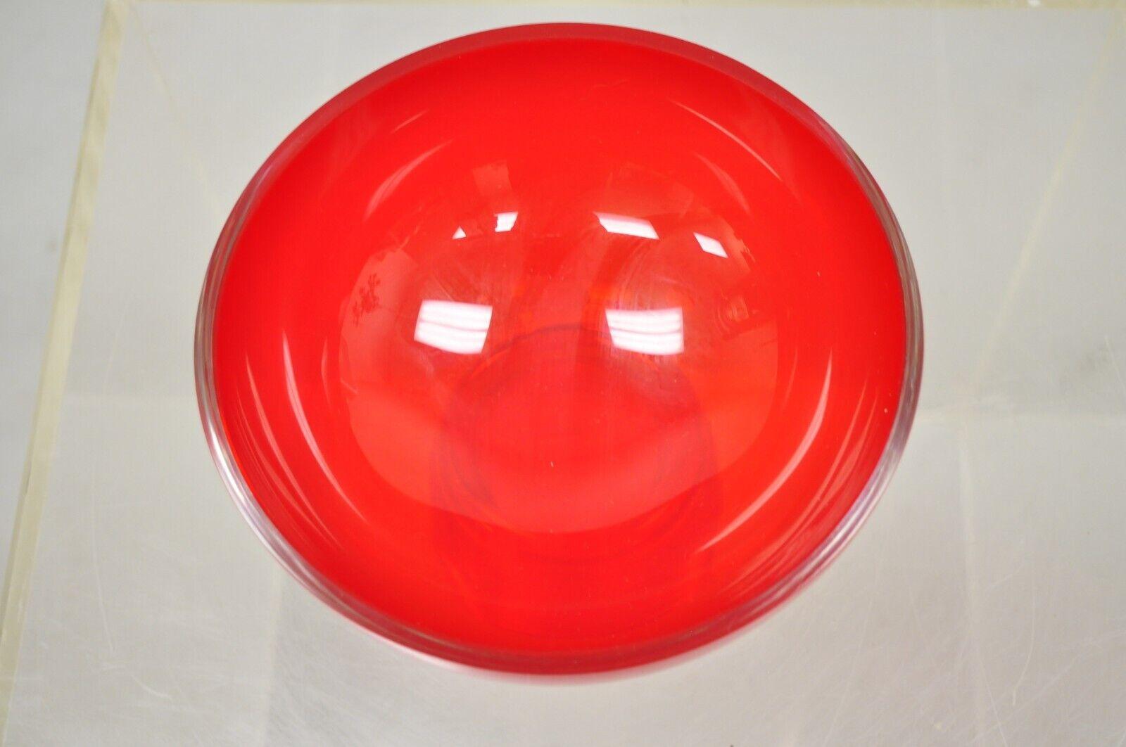 20th Century Vintage Marquis Waterford Red Tango Footed Modern Bowl For Sale