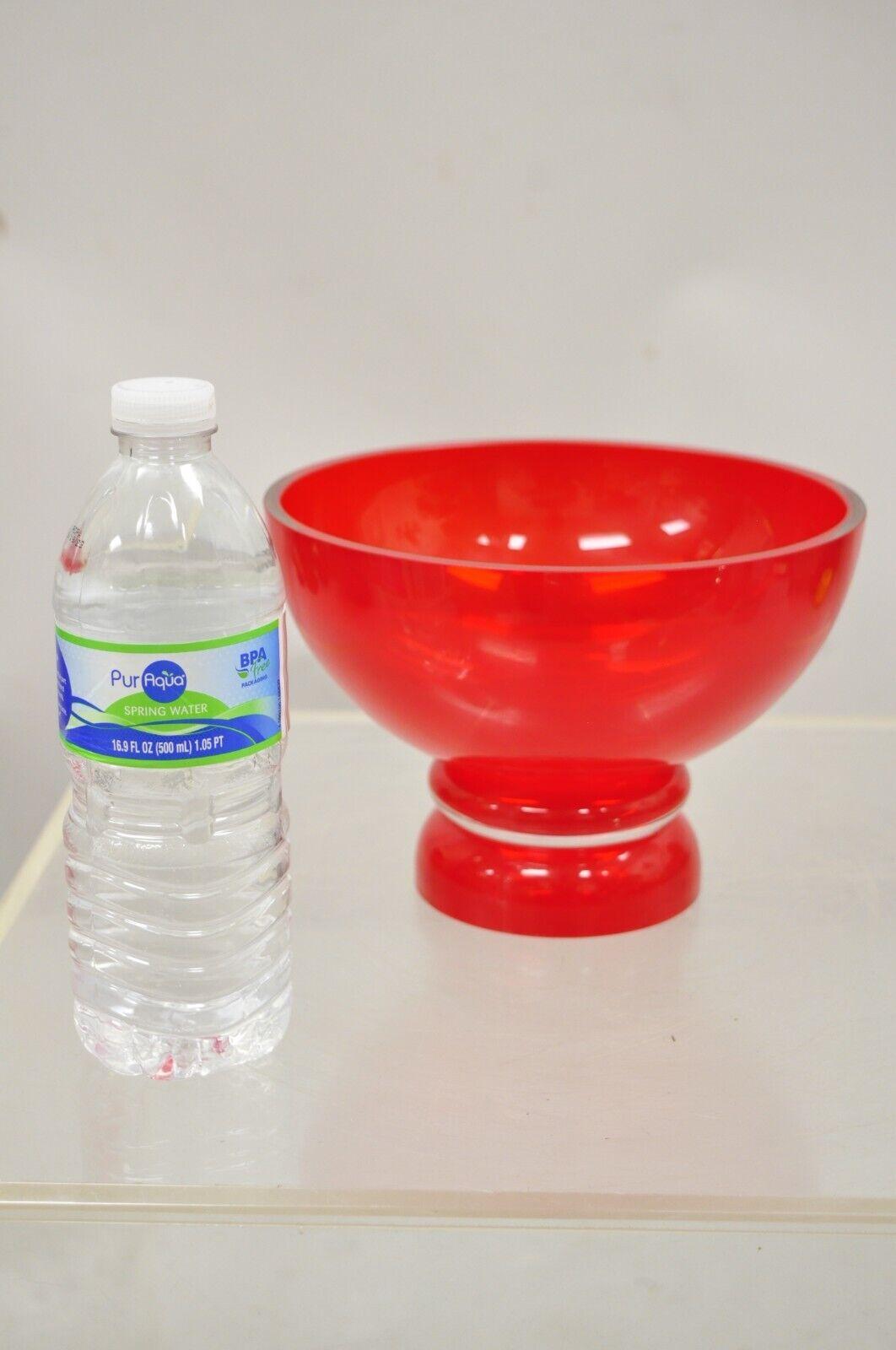 Glass Vintage Marquis Waterford Red Tango Footed Modern Bowl For Sale