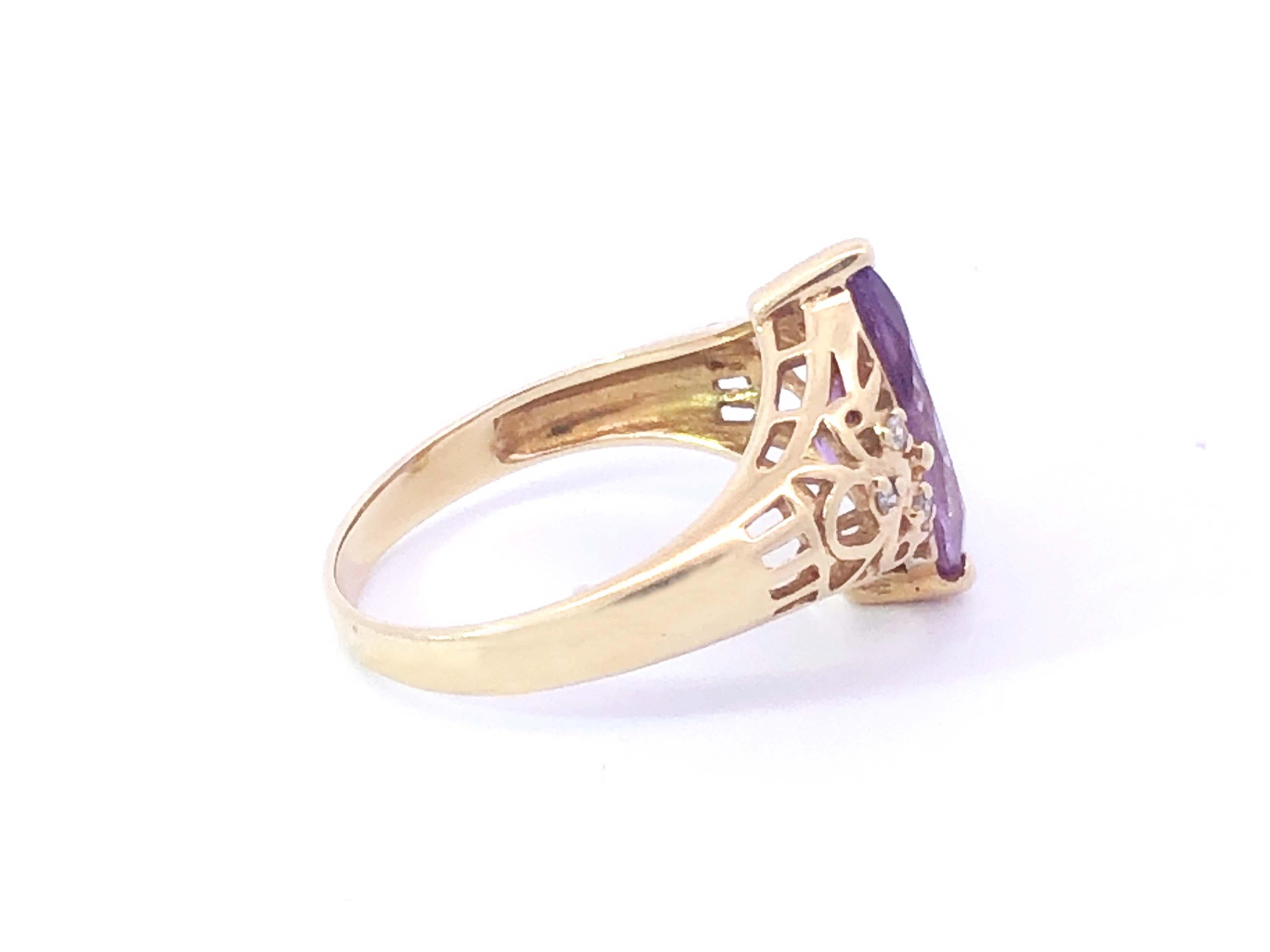 marquise amethyst ring