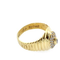 Vintage Marquise Form Diamantring mit 0,35ct von Diamanten in 18ct Gelb gesetzt