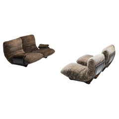 Vintage Marsala Set in 'Liberty' Fabric by Michel Ducaroy for Ligne Roset