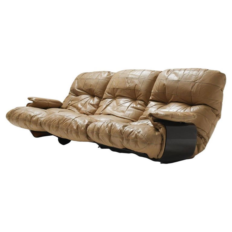 Vintage Marsala Sofa, Beige Patchwork Leather by Michel Ducaroy for Ligne  Roset For Sale at 1stDibs | marsala ligne roset