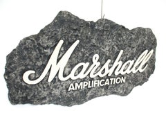 Vintage Marshall Amplification Rock & Roll Record Amp Store Sign 1980's