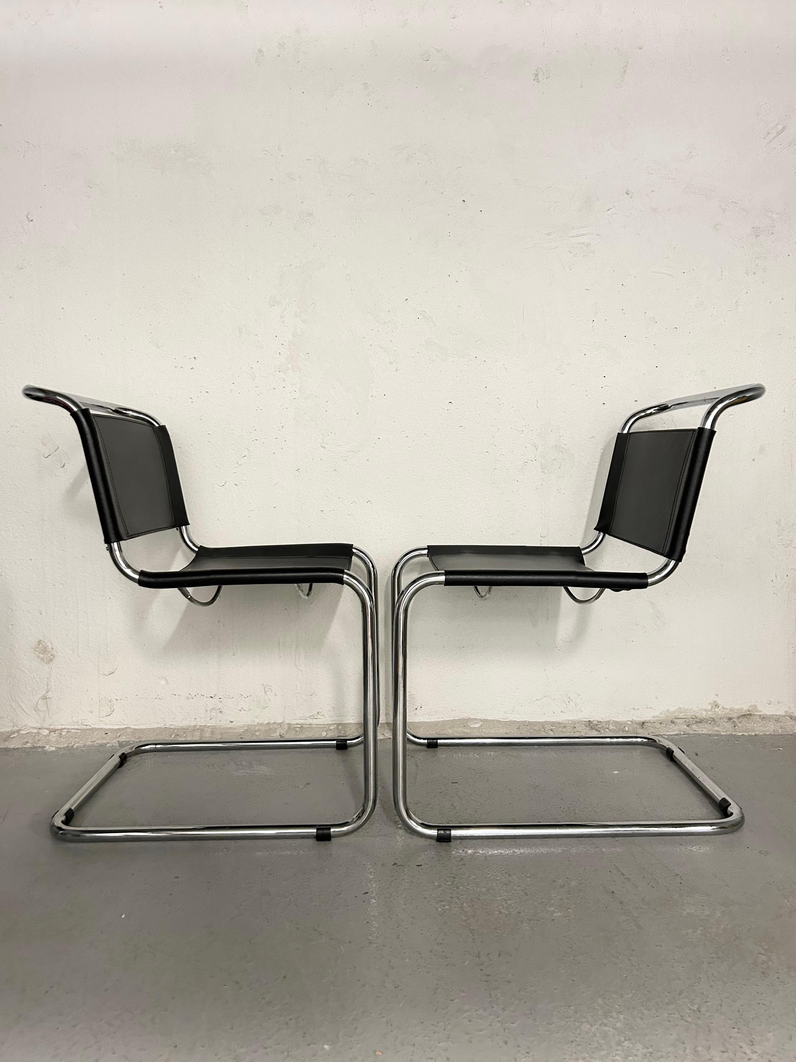Vintage Mart Stam S33 Style Chrome Chair In Good Condition In Brooklyn, NY