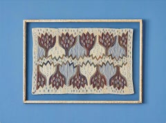 Vintage Märta Måås-Fjetterström Blue "Crocus" Wall Tapestry, Sweden, 1945