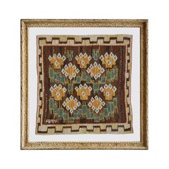 Vintage Märta Måås-fjetterström Wall Tapestry in Antique Frame, Sweden, 1940s