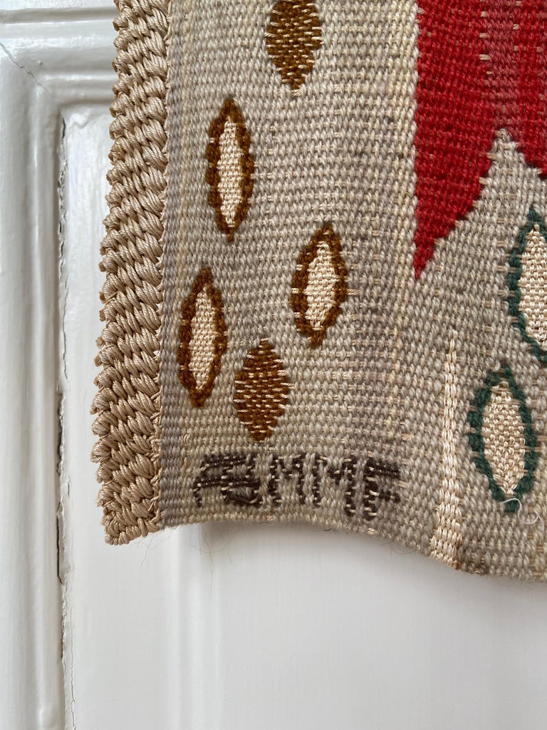 Wool Vintage Märta Måås-Fjetterström Wall Tapestry 