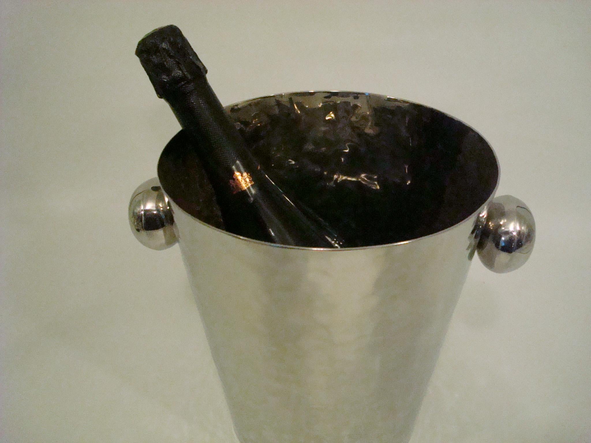 Italian Vintage Martele Champagne / Wine Cooler Bucket. Italy 1960´s For Sale