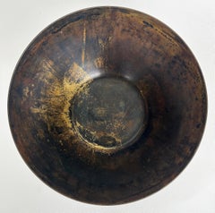Vintage Martha Sturdy Blackened Gilt Bronze Patinated Bowl, Signed