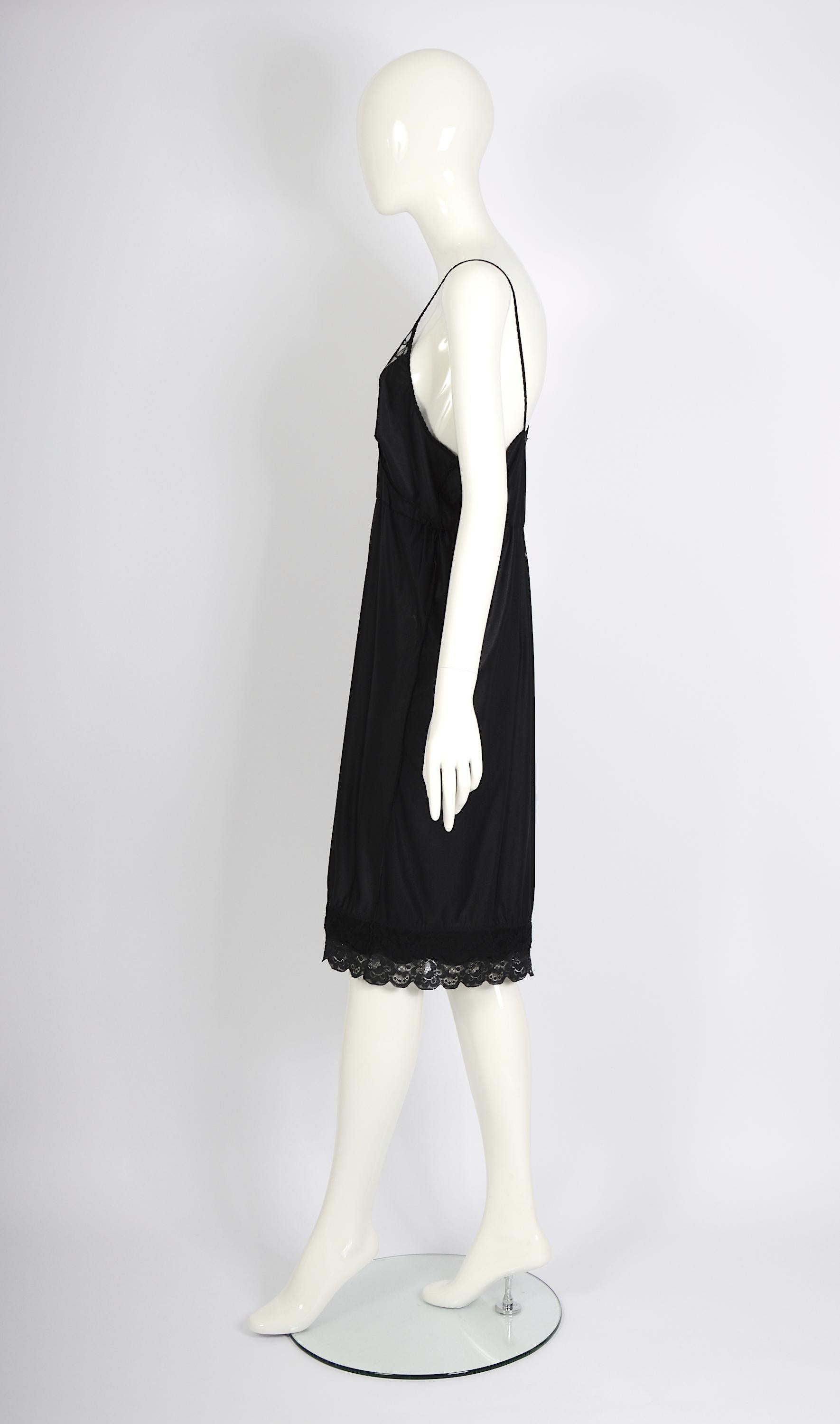 Vintage Martin Margiela artisanal ss 2003 runway black folded dress skirt For Sale 6