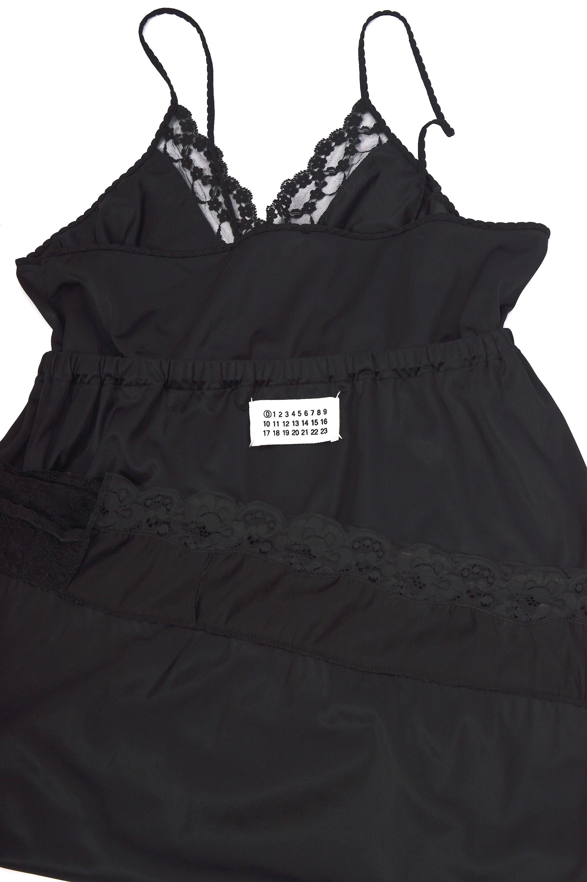 Vintage Martin Margiela artisanal ss 2003 runway black folded dress skirt For Sale 10